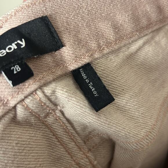 THEORY Womens Jeans Dyed Wash Denim in Blush Size 28 - Picture 6 of 6